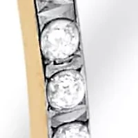 Diamond Accent 14k Yellow Gold Diamond Fascination Hoop Earrings (1 1/4")