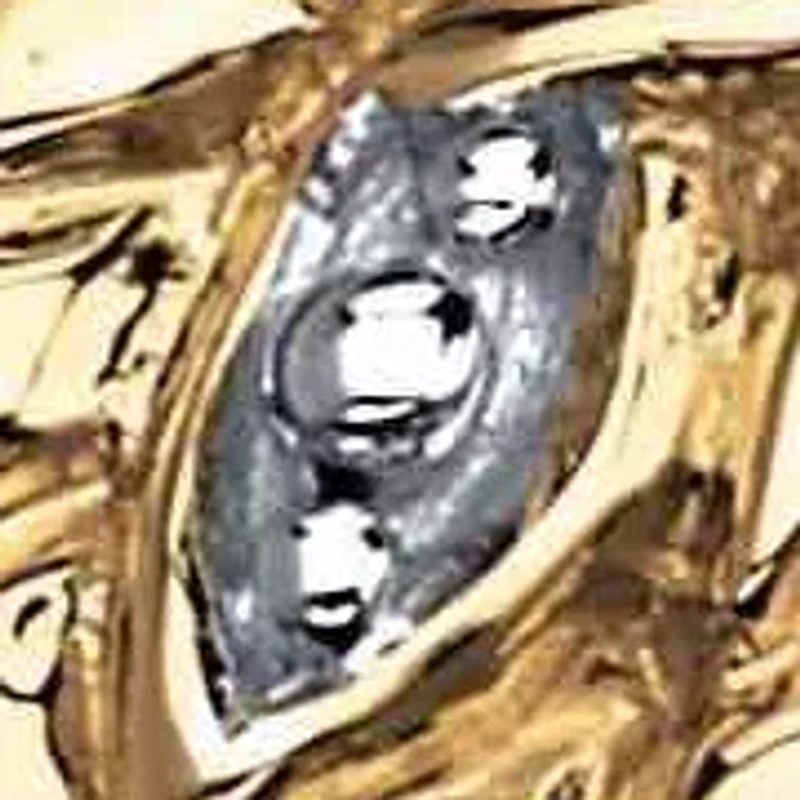 Men's Diamond Accent Solid 10k Yellow Gold Eagle Pendant Necklace 18"