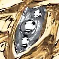 Men's Diamond Accent Solid 10k Yellow Gold Eagle Pendant Necklace 18"