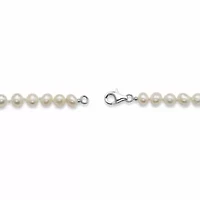 3 Piece Cultured Freshwater Pearl Necklace Bracelet and Earrings Set .925 Silver
