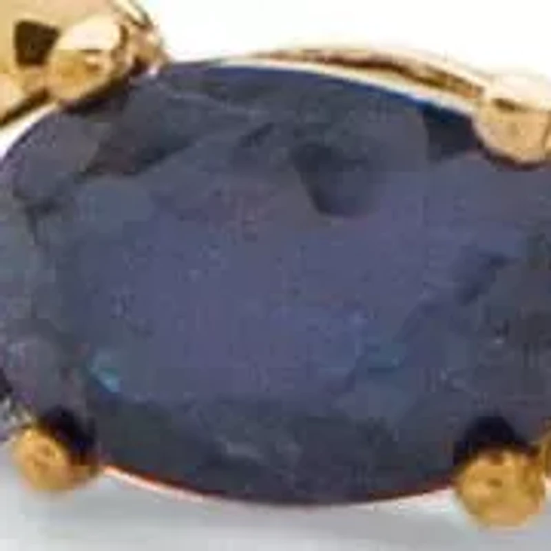 8.44 TCW Genuine Blue Sapphire 10k Yellow Gold "X & O" Tennis Bracelet 7 1/2"