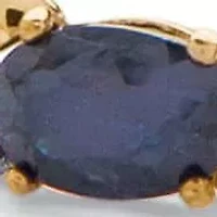 8.44 TCW Genuine Blue Sapphire 10k Yellow Gold "X & O" Tennis Bracelet 7 1/2"