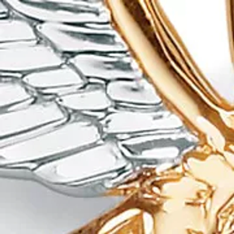 Men's Diamond Accent 10k Yellow Gold Two-Tone Golden Eagle Pendant