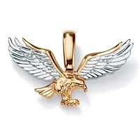 Men's Diamond Accent 10k Yellow Gold Two-Tone Golden Eagle Pendant
