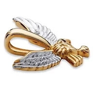 Men's Diamond Accent 10k Yellow Gold Two-Tone Golden Eagle Pendant