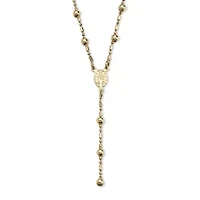 Rosary Style Necklace in Gold-Plated Sterling Silver
