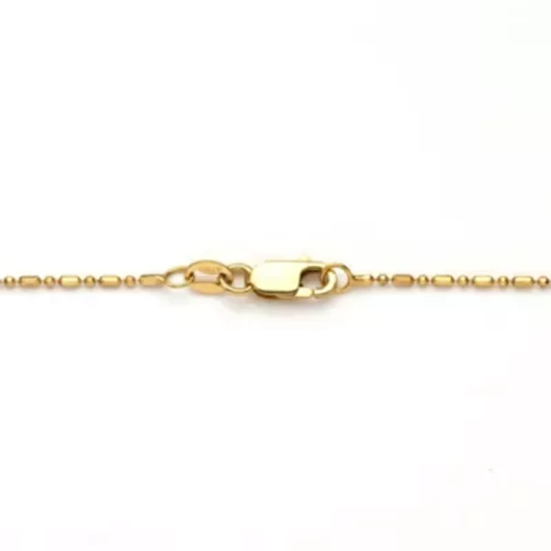 Rosary Style Necklace in Gold-Plated Sterling Silver