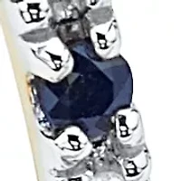 .82 TCW Genuine Midnight Blue Sapphire Hoops in 18k Gold-plated Sterling Silver