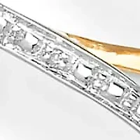 Diamond Accent 10k Yellow Gold 1" Ribbon Drop Earrings