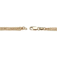 Triple-Strand Beaded Ankle Bracelet in Gold-Plated Sterling Silver