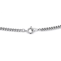 Men's Sterling Silver Cross Pendant and Stainless Steel Chain 24"