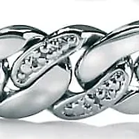 Men's Diamond Accent Curb-Link Bracelet Platinum-Plated 8.5"