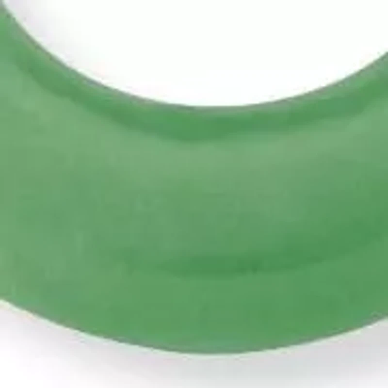 Green Jade Hoop Earrings in Gold-Plated Sterling Silver