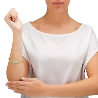 Green Jade Dragon Link Bracelet in Gold-Plated .925 Sterling Silver 7.25"