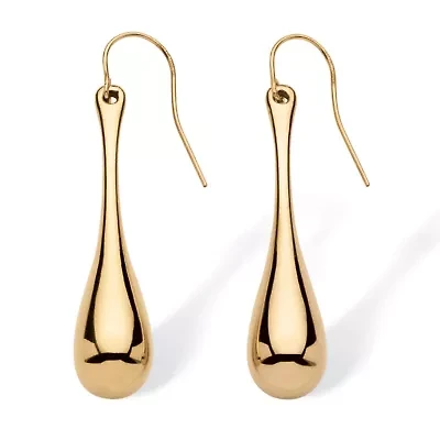 14k Gold Ultra-Lightweight Nano Diamond Resin Filled Teardrop Earrings