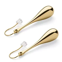 14k Gold Ultra-Lightweight Nano Diamond Resin Filled Teardrop Earrings