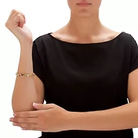 19 TCW Genuine Gemstone Tennis Bracelet Gold-Plated Sterling Silver