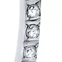 Diamond Fascination Bernish-Set Hoops in Platinum-plated Sterling Silver