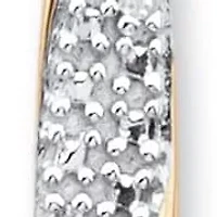 Diamond Accent 18k Gold-plated Silver Two-Tone Cross Pendant Necklace 18"