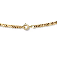 Men's Genuine Black Onyx Gold-Plated Praying Hands Pendant Necklace 22"