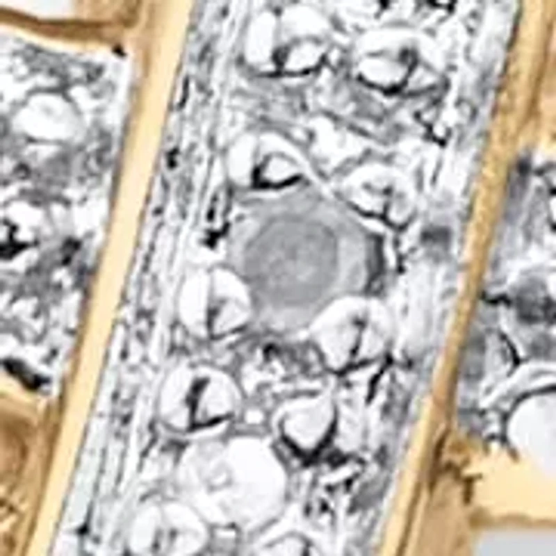 White Diamond Accent Two-Tone 18k Gold-Plated Cross Pendant Necklace 18"