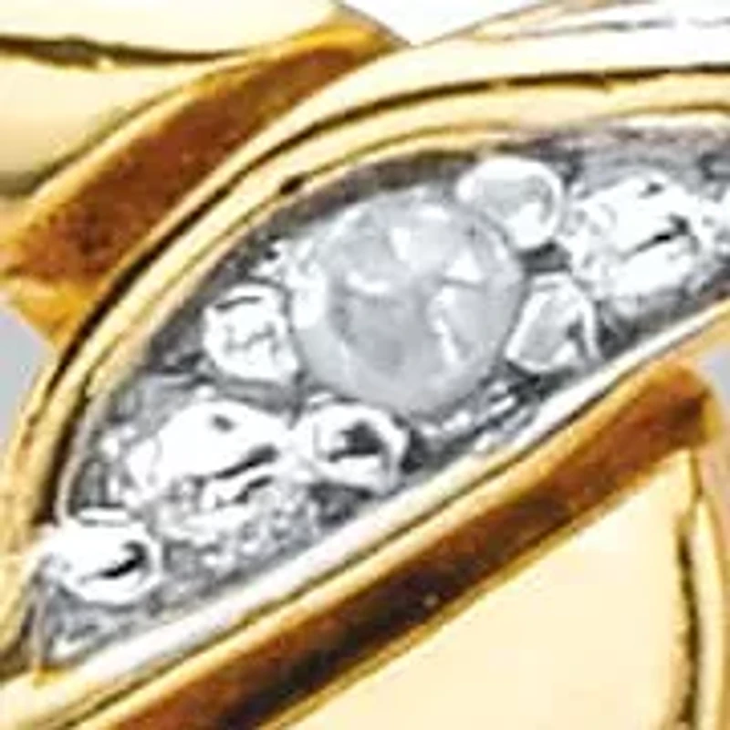 Men's Diamond Accent Pave-Style Gold-Plated Figaro-Link Bracelet 8.5"