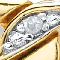 Men's Diamond Accent Pave-Style Gold-Plated Figaro-Link Bracelet 8.5"