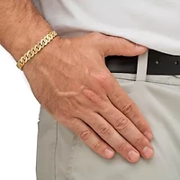 Men's Diamond Accent Gold-Plated Angled Curb-Link Bracelet 8.5"