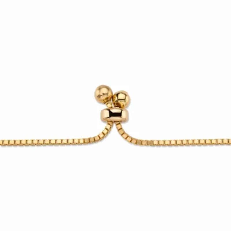 Gold-Plated Sterling Silver Diamond Accent "Mom" Slider Bracelet 10"