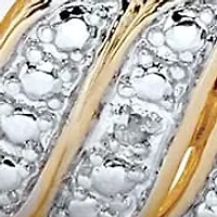 Diamond Accent Gold-Plated Pave-Style S-Link Tennis Bracelet 8"