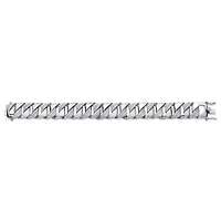 Men's Diamond Accent Silvertone Interlocking-Link Bracelet 8.5"