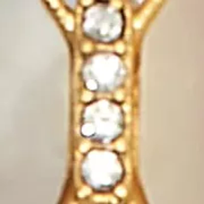 Mother of Pearl Gold Ion-Plated Stainless Steel Butterfly Necklace 18-inch