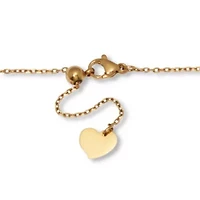 Mother of Pearl Gold Ion-Plated Stainless Steel Butterfly Necklace 18-inch