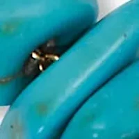 Genuine Turquoise Beaded Gold Ion-Plated Stainless Steel Necklace Set