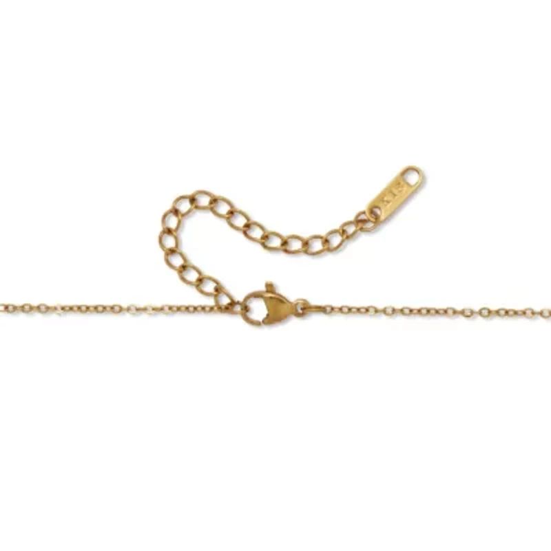 Genuine Mother of Pearl Gold Ion-Plated Butterflies Necklace 18 to 20-inch