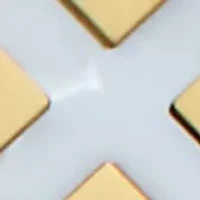 Genuine Mother of Pearl Yellow Gold Ion-Plated Stainless Steel Cross Jewelry Set