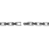 Men's Stainless Steel and Black Enamel Bracelet 9-inch