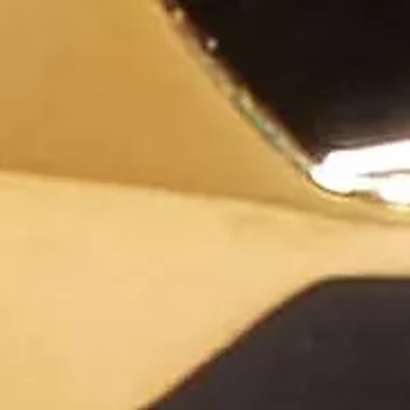 Men's Gold Ion-Plated Stainless Steel and Black Enamel Link Bracelet 8-inch