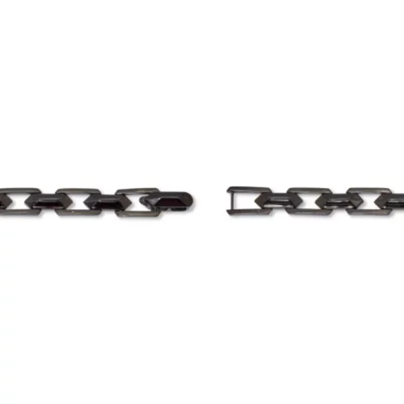 Men's Black Ion-Plated Stainless Steel Link Bracelet 8-inch