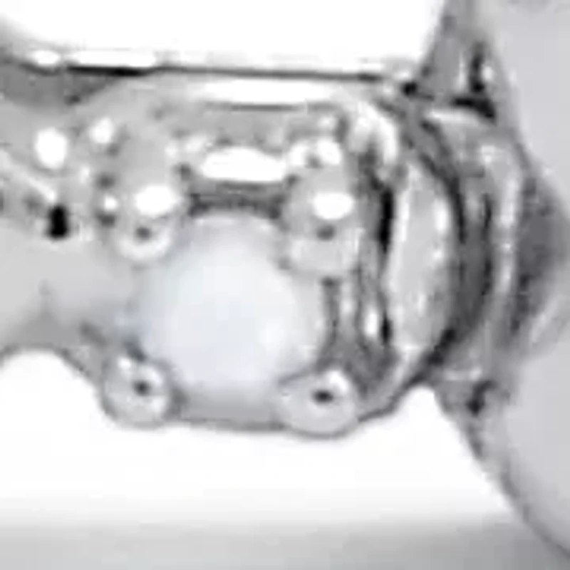 .15 TCW Diamond Sterling Silver Heart Link Bracelet 7 Inches