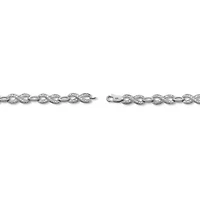 .25 TCW Diamond Sterling Silver Infinity Bracelet 7 Inches