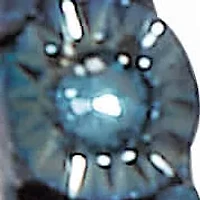 .05 TCW Blue Diamond Sterling Silver Hoop Earrings (1/2 inch)