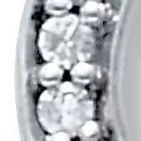 .07 TCW Diamond Sterling Silver Horseshoe Pendant and Chain 18 Inches