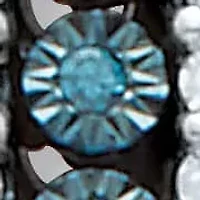 .21 TCW Blue Diamond Sterling Silver Multi-Bar Pendant and Chain 18 Inches