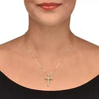 .20 TCW Diamond 18K Gold-Plated Sterling Silver Pendant and Chain 18 Inches