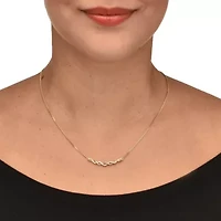 .12 TCW Diamond 18K Gold-Plated Sterling Silver Twisted Necklace 18 Inches