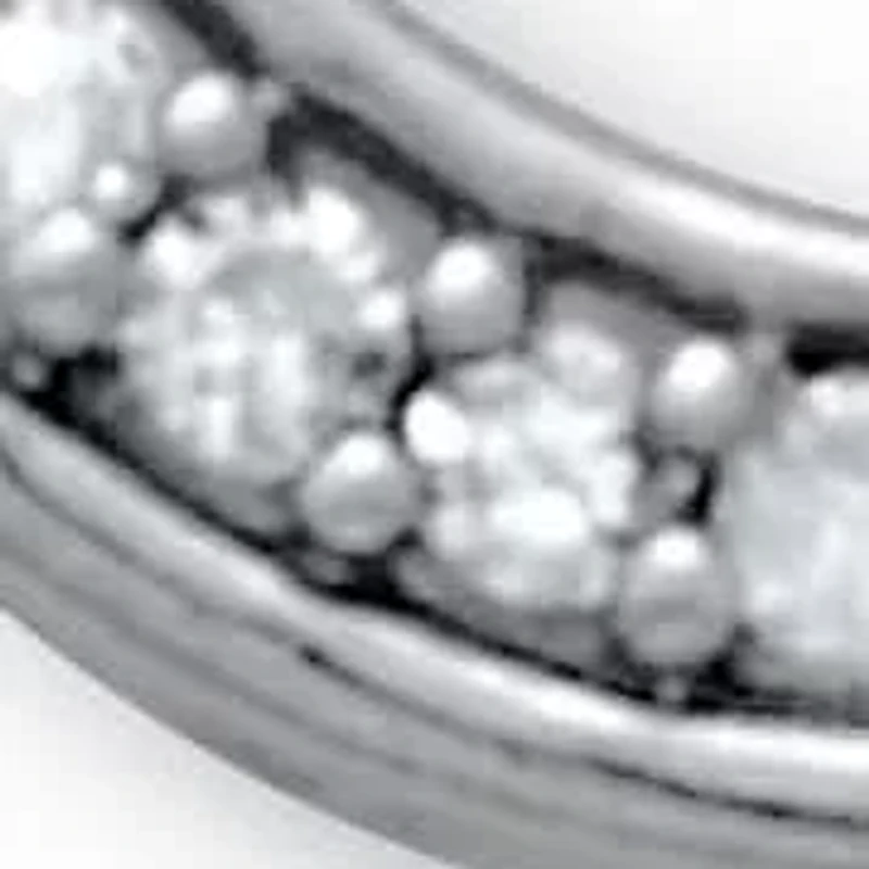 .14 TCW Diamond Sterling Silver Circle Necklace 18 Inches