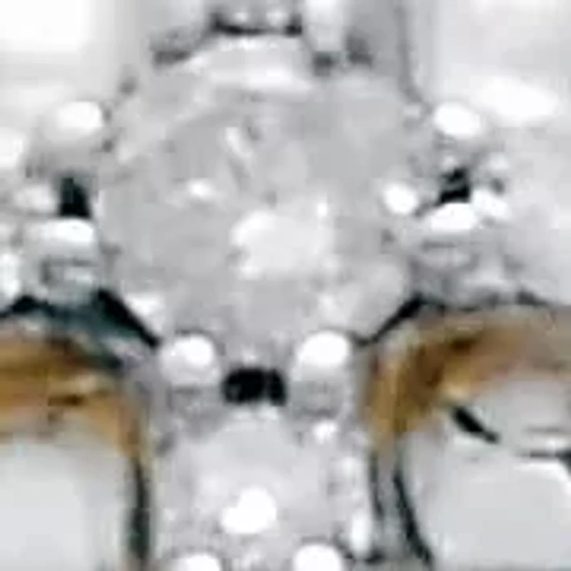 .16 TCW Diamond 18K Gold-Plated Sterling Silver Cross Pendant 18 Inches