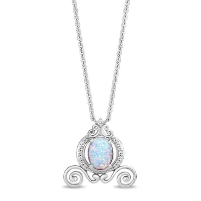 Lab Created Enchanted Disney Fine Jewelry Womens Pendant Necklace