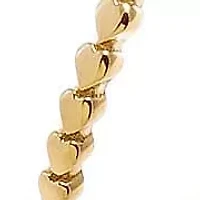 Solid Mini Beaded Hearts Ring 14K